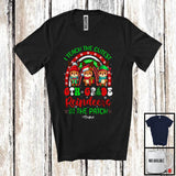 MacnyStore - Personalized I Teach The Cutest 6th Grade Reindeers; Joyful Christmas Rainbow; Custom Name Teacher T-Shirt