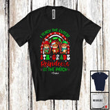 MacnyStore - Personalized I Teach The Cutest 8th Grade Reindeers; Joyful Christmas Rainbow; Custom Name Teacher T-Shirt