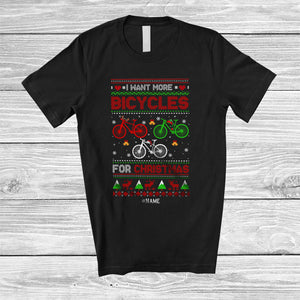 MacnyStore - Personalized I Want More Bicycles For Christmas; Amusing Sweater Custom Bicycle; Riding Lover T-Shirt