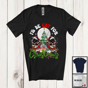 MacnyStore - Personalized I'll Be Cat For Christmas, Merry X-mas Tree Lights Custom Name Cat, Snow T-Shirt