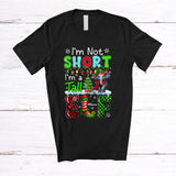 MacnyStore - Personalized I'm Not Short I'm A Tall Elf; Lovely Christmas Custom Name Elephant; Plaid Family T-Shirt