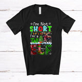 MacnyStore - Personalized I'm Not Short I'm A Tall Elf; Lovely Christmas Custom Name Moose; Plaid Family T-Shirt