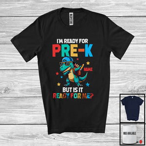 MacnyStore - Personalized I'm Ready For Pre-K; Lovely Back To School Custom Name T-Rex Dabbing T-Shirt