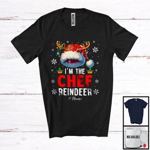 MacnyStore - Personalized I'm The Chef Reindeer; Proud Christmas Santa Reindeer; Custom Name Jobs T-Shirt