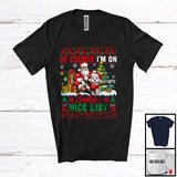 MacnyStore - Personalized I'm on Santa's Nice List, Merry Christmas Sweater Custom Name Maltipoo Santa T-Shirt