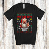 MacnyStore - Personalized I've Got Ho's In Different House; Lovely Christmas Sweater Custom Name Santa Face T-Shirt