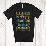 MacnyStore - Personalized In My Hanukkah Era; Lovely Sweater Menorah; Custom Name Family Friends Group T-Shirt