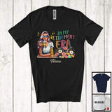 MacnyStore - Personalized In My Retirement Era, Cheerful Custom Name Women Drinking Beer, Flowers Family T-Shirt