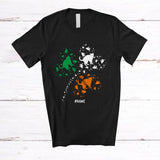 MacnyStore - Personalized Irish Cat Shamrock Shape; Joyful St. Patrick's Day Custom Name Animal; Family T-Shirt