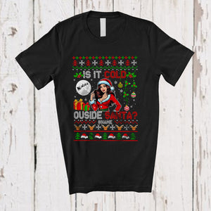 MacnyStore - Personalized Is It Cold Outside Santa; Amazing Christmas Custom Name Santa Women; Sweater T-Shirt