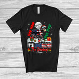 MacnyStore - Personalized It's American The Donkey; Amazing Christmas Farmer; Custom Name Santa Donkey T-Shirt