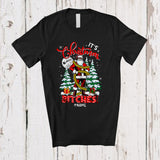 MacnyStore - Personalized It's Christmas B*tches; Humorous X-mas Trees Snow Santa; Custom Name Family T-Shirt