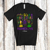 MacnyStore - Personalized It's Mardi Gras Badminton; Lovely Beads Custom Name Badminton Player; Family T-Shirt