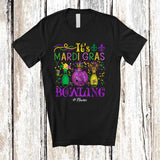 MacnyStore - Personalized It's Mardi Gras Bowling; Lovely Beads Custom Name Bowling Player; Family T-Shirt