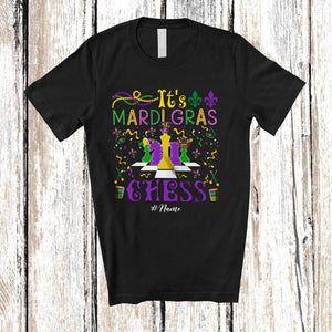 MacnyStore - Personalized It's Mardi Gras Chess; Lovely Beads Custom Name Chess Player; Family T-Shirt