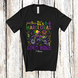 MacnyStore - Personalized It's Mardi Gras Dirt Bike; Lovely Beads Custom Name Dirt Bike Rider; Family T-Shirt