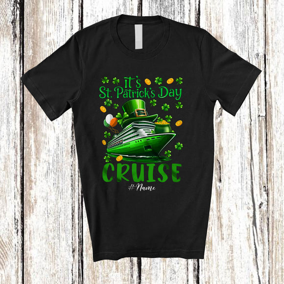 MacnyStore - Personalized It's St. Patrick's Day Cruise; Adorable Leprechaun Cruise Ship; Custom Name Captain T-Shirt