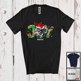 MacnyStore - Personalized Joy; Amazing Christmas Lights Custom Name Chinchilla Reindeer Santa; Leopard Plaid T-Shirt