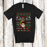 MacnyStore - Personalized Joyful Christmas With My Brunch Of Crazies; Lovely Custom Name Elf Face; Sweater T-Shirt