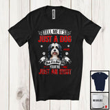 MacnyStore - Personalized Just A Dog You're Just An Idiot; Humorous Custom Name Bearded Collie Owner T-Shirt