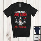 MacnyStore - Personalized Just A Dog You're Just An Idiot; Humorous Custom Name Border Collie Owner T-Shirt