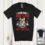 MacnyStore - Personalized Just A Dog You're Just An Idiot; Humorous Custom Name Corgi Owner T-Shirt