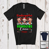 MacnyStore - Personalized Kindergarten Reindeers Crew; Awesome Christmas Custom Name Students Teacher T-Shirt