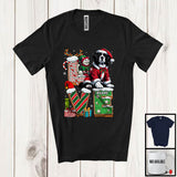 MacnyStore - Personalized LOVE, Adorable Christmas Custom Name Landseer Santa, Candy Cane X-mas T-Shirt