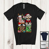 MacnyStore - Personalized LOVE, Adorable Christmas Custom Name Maltipoo Santa, Candy Cane X-mas T-Shirt