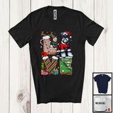 MacnyStore - Personalized LOVE, Adorable Christmas Custom Name Schnauzer Santa, Candy Cane X-mas T-Shirt