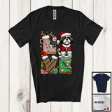 MacnyStore - Personalized LOVE, Adorable Christmas Custom Name Shih Tzu Santa, Candy Cane X-mas T-Shirt