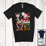 MacnyStore - Personalized LOVE, Awesome Christmas Custom Name Rat Santa, Candy Cane Plaid Animal T-Shirt