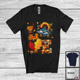 MacnyStore - Personalized LOVE; Lovely Thanksgiving Custom Name Tuna; Leopard Sunflowers Fall Leaves T-Shirt