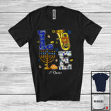 MacnyStore - Personalized LOVE; Wonderful Hanukkah Menorah Tuba; Custom Name Tuba Musical Instruments T-Shirt