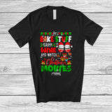 MacnyStore - Personalized Let's Bake Stuff Drink Wine Christmas Movies; Cheerful Custom Name Drinking Drunker T-Shirt