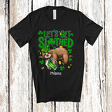 MacnyStore - Personalized Let's Get Slothed; Amusing St. Patrick's Day Custom Name Sloth; Drinking Beer Drunker T-Shirt