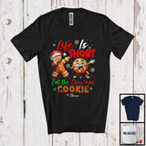 MacnyStore - Personalized Life Is Short Eat Christmas Cookie; Amazing Gingerbread Dabbing; Custom Name Baker T-Shirt