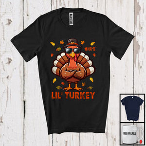 MacnyStore - Personalized Lil' Turkey; Wonderful Thanksgiving Turkey Sunglasses; Custom Name Fall Family T-Shirt