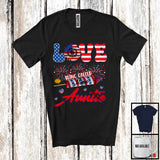 MacnyStore - Personalized Love Being Called Auntie, Proud 4th Of July USA Flag Custom Name Family, Patriotic T-Shirt