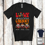 MacnyStore - Personalized Love Being Called Granny, Amazing Thanksgiving Custom Name Three Turkeys, Family T-Shirt