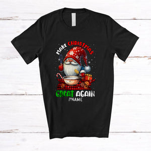 MacnyStore - Personalized Make Christmas Great Again; Amusing Custom Name Gnome Baking; Friends Family T-Shirt