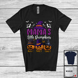 MacnyStore - Personalized Mama's Little Pumpkins; Scary Halloween Custom Name Witch; Family Group T-Shirt