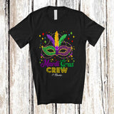 MacnyStore - Personalized Mardi Gras Crew; Amazing Mardi Gras Masked Beads; Custom Name Parades Group T-Shirt