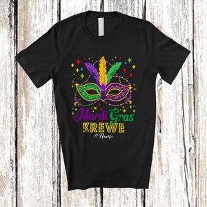 MacnyStore - Personalized Mardi Gras Krewe; Amazing Mardi Gras Masked Beads; Custom Name Parades Group T-Shirt