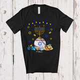 MacnyStore - Personalized Menorah With Baseball Ball; Amazing Hanukkah Custom Name Sport Player Team T-Shirt