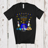 MacnyStore - Personalized Menorah With Bowling Ball; Amazing Hanukkah Custom Name Sport Player Team T-Shirt