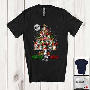 MacnyStore - Personalized Meow Catmas; Adorable X-mas Custom Name Cat Christmas Tree; Family Group T-Shirt