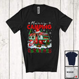 MacnyStore - Personalized Merry Camping; Joyful Christmas Custom Name Santa Camping Lover T-Shirt