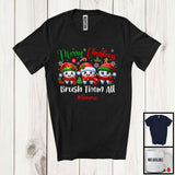 MacnyStore - Personalized Merry Christmas Brush Them All; Lovely Custom Name Dentist Teeth; Assistant Dental T-Shirt