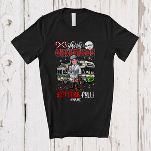 MacnyStore - Personalized Merry Christmas Shitters Full; Amazing Christmas Plaid; Custom Name Movies Lover T-Shirt